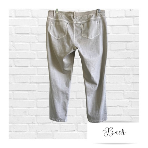 J Jill Denim Authentic Fit Slim Leg Ankle Women’s Size 16P Cream White D… - Picture 3 of 11